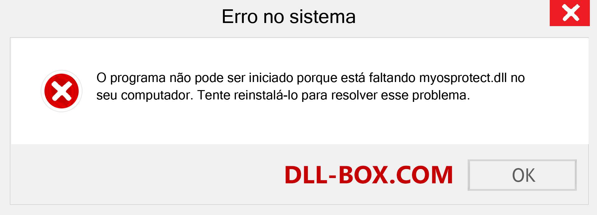 Arquivo myosprotect.dll ausente ?. Download para Windows 7, 8, 10 - Correção de erro ausente myosprotect dll no Windows, fotos, imagens